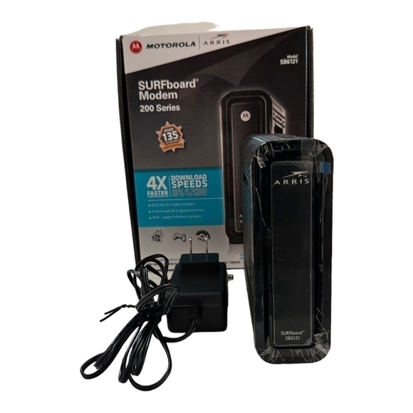 ARRIS Motorola SB6121 SURFboard DOCSIS 3.0 Cable Modem - Picture 2 of 4